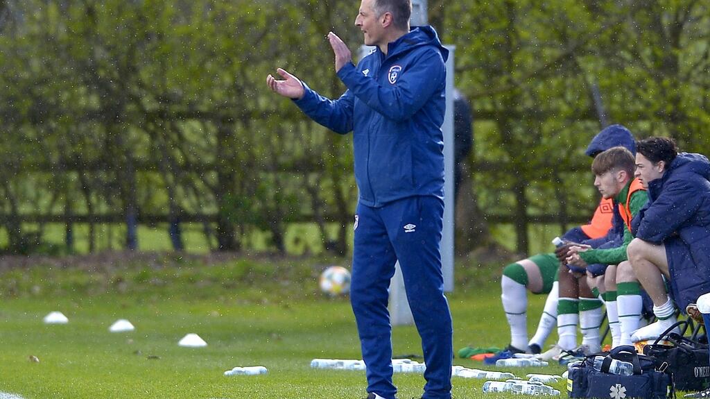 Jim Crawford has named his Ireland Under-21 squad for next mont’s Euro qualifiers. Photograph: Andrew Dowling/Inpho
