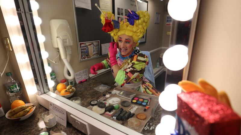 Joe Conlan as Widow Twankey. Photograph Nick Bradshaw