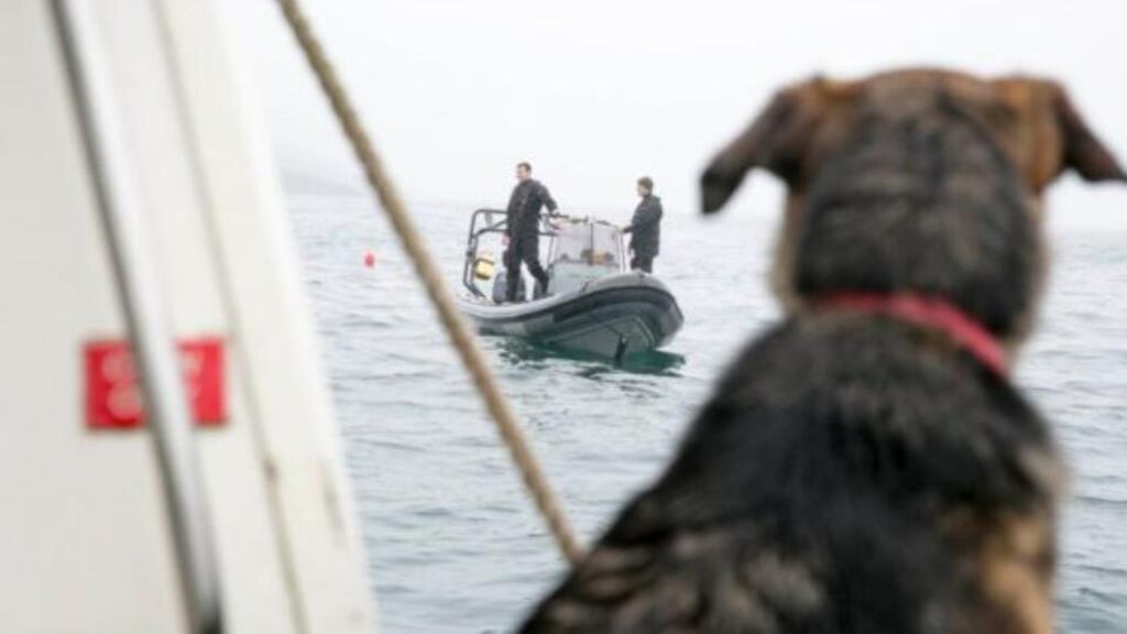 Search and recovery operation in Baltimore, West Cork for the body of missing Barry Davis Ryan. Photograph: Emma Jervis