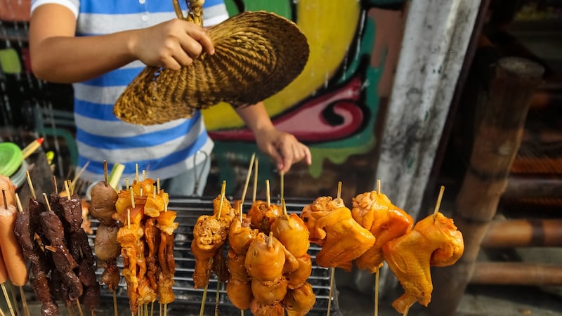 A street food cart in Manila. Photograph: Getty Images