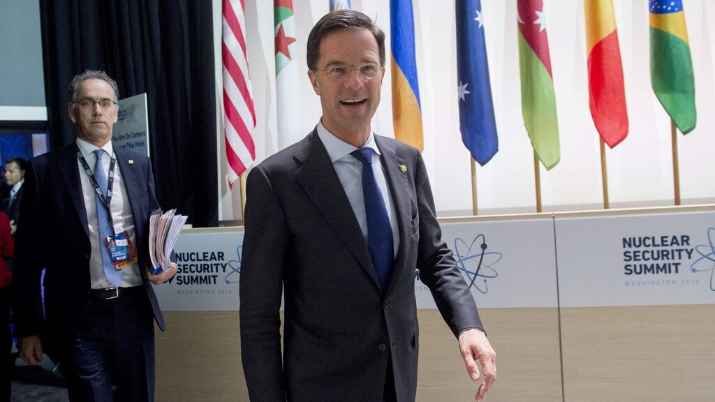 Dutch prime minister Mark Rutte: Dutch voters rejected the trade deal by almost two to one. in Photograph: Saul Loeb/AFP/Getty Images