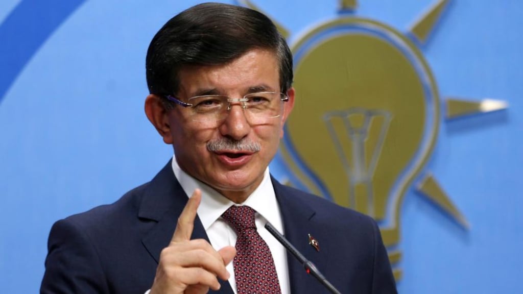 Turkey’s prime minister and leader of the Justice and Development Party Ahmet Davutoglu: he said a fresh election now appeared to be the only option. Photograph: Adem Altan/AFP/Getty Images