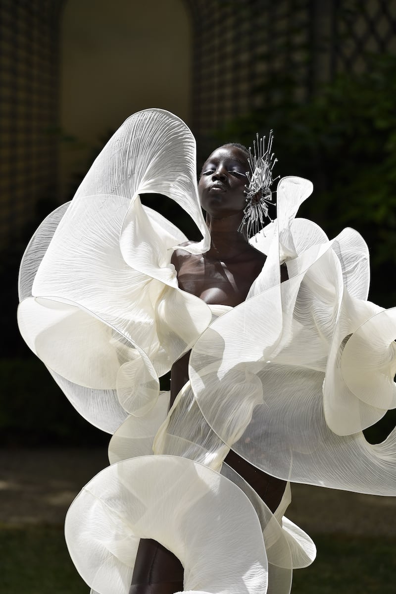 From the Iris Van Herpen haute couture fall/winter 2023-2024 fashion show. Photograph: Victor Virgile/Gamma-Rapho via Getty Images