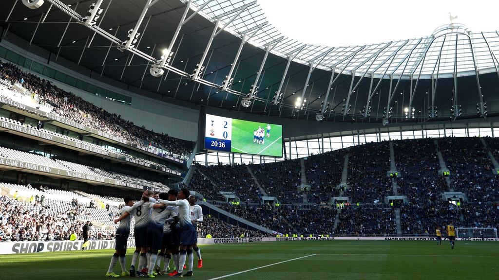 Tottenham Hotspur will host their first league game at their new 62,062-seater stadium, Tottenham Hotspur Stadium, when they host Crystal Palace on Wednesday. Ian Walton/PA Wire.