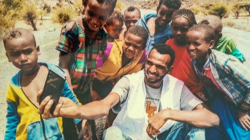 Yohannes Halefom on duty for the Spanish branch of Médecins Sans Frontières. He was one of three aid workers assassinated in Ethiopia’s Tigray region last year. Photograph via New York Times