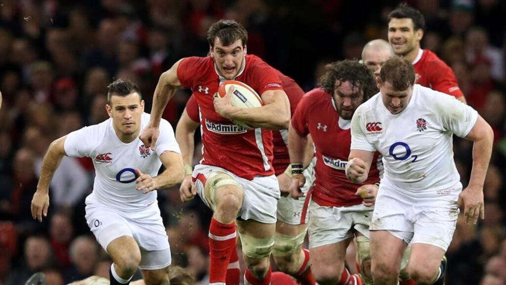 Wales captain Sam Warburton in action against England in last year’s Six Nations. Photograph: Alex Livesey/Getty Images