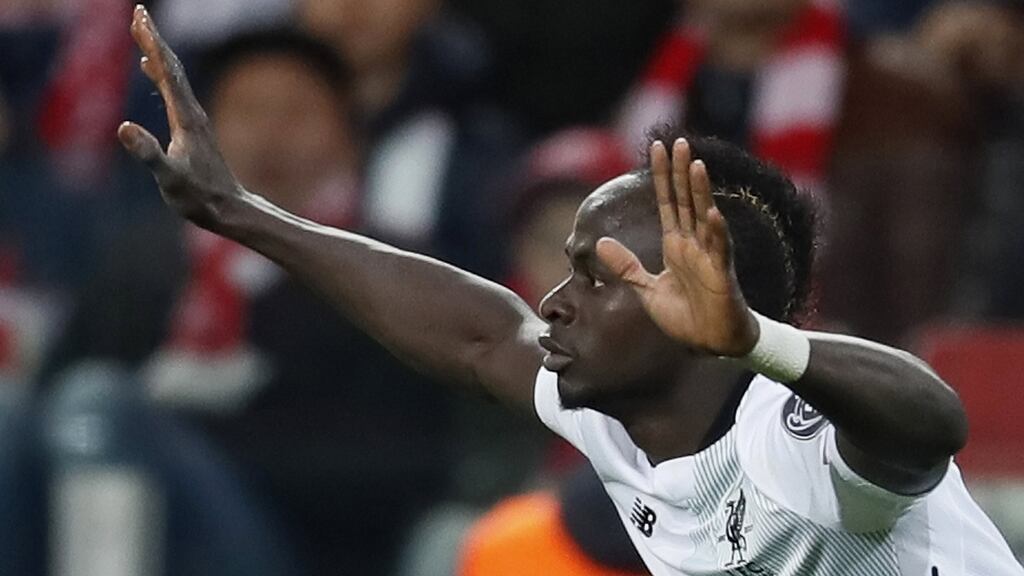 Sadio Mane is facing six weeks out with a hamstring injury. Photograph: Yuri Kochetkov/EPA