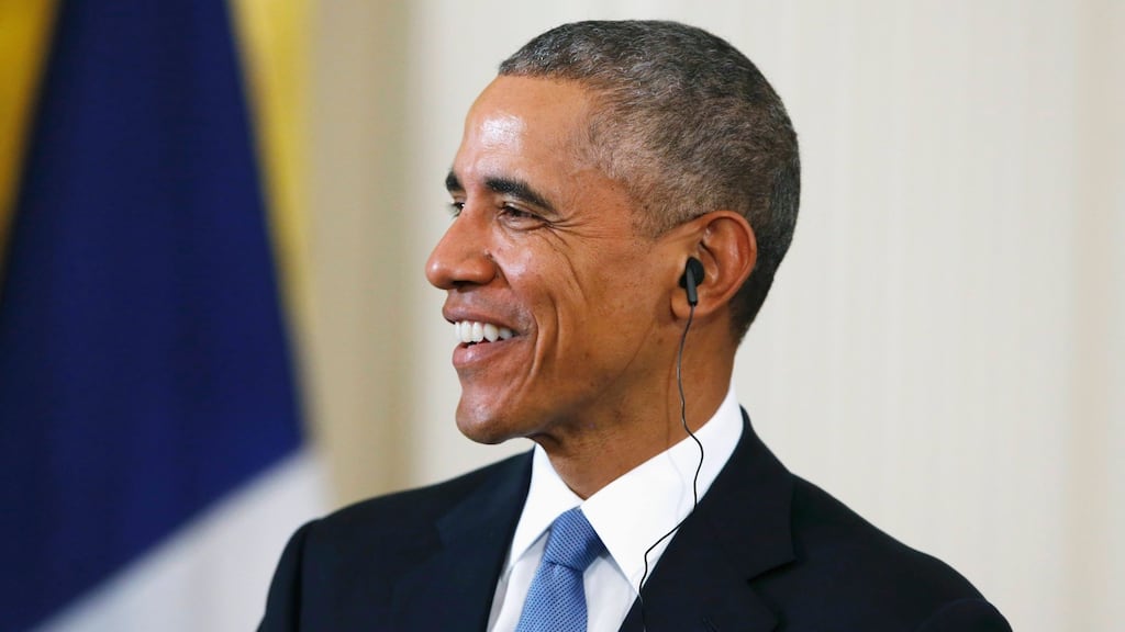 President Barack Obama: is celebrating Thanksgiving at the White House. File Photograph: Carlos Barria/Reuters