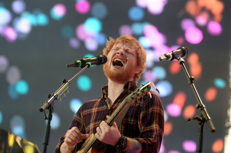 Ed Sheeran performing at Croke Park in 2015. Photograph: Cyril Byrne/The Irish Times
