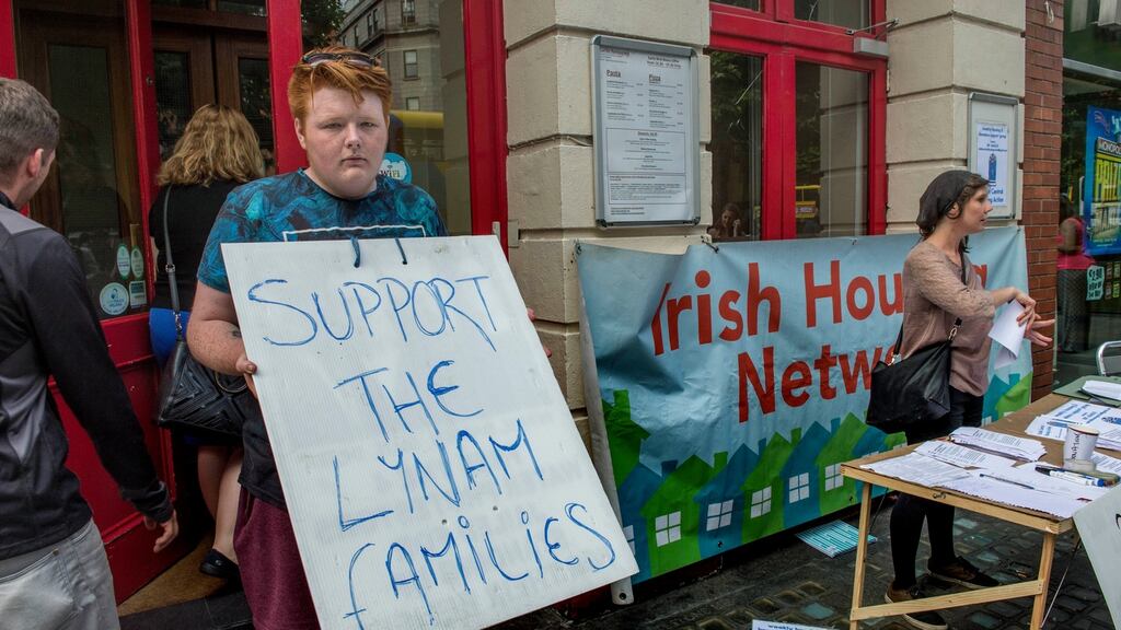 Marcu Valente, a resident of Lynam’s Hotel on Upper O’Connell Street, Dublin, where homeless families face eviction. Photograph: Brenda Fitzsimons/THE IRISH TIMES