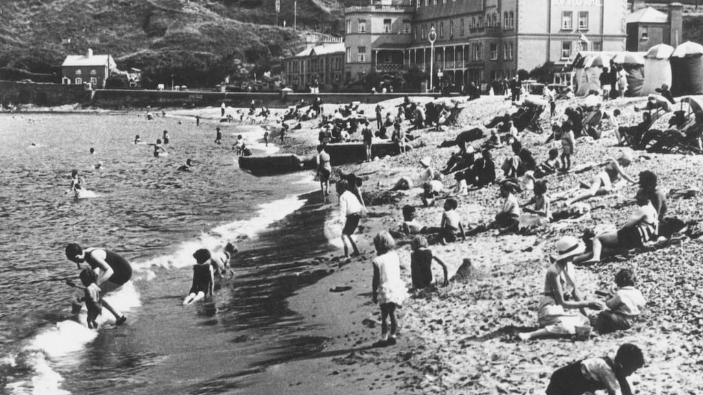 Tourists on the beach at Bray, County Wicklow, circa 1935. Photograph: Hulton Archive/Getty Images
