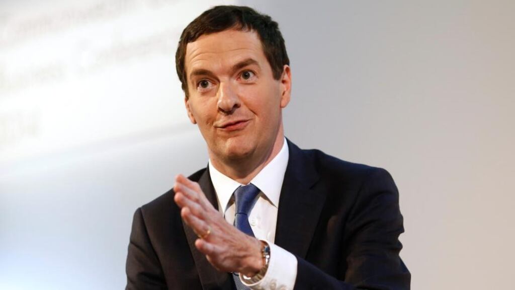 George Osborne, UK chancellor of the exchequer, heralds figures as another milestone in country’s recovery. Photographer: Simon Dawson/Bloomberg