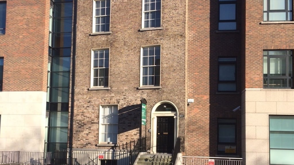 72 Charlemont Street has a floor area of 225.21 sq m (2,423 sq ft) and comes with two car-parking spaces which are available at €3,500 each