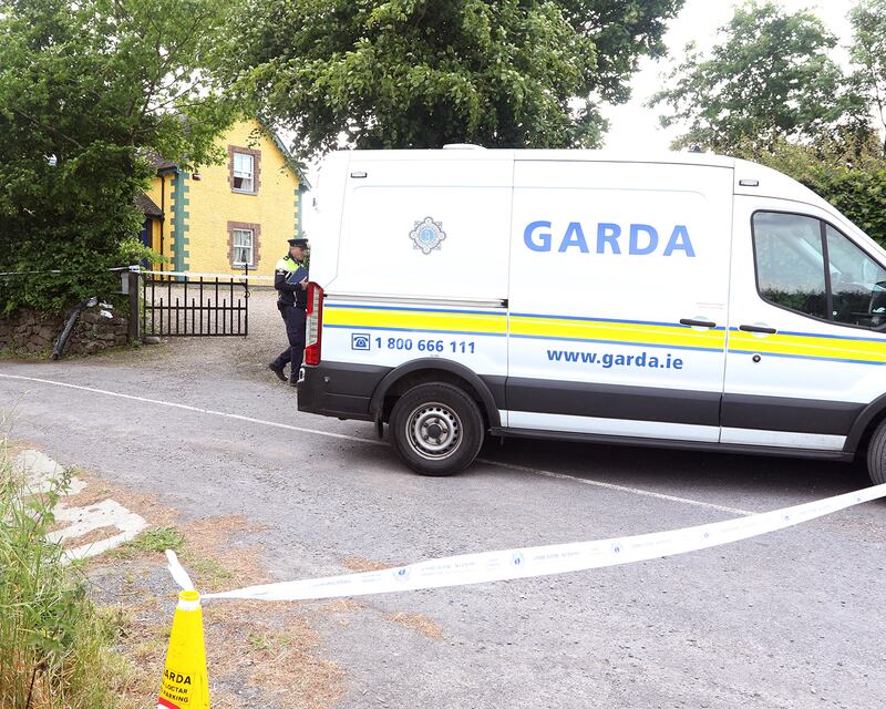 Gardaí at the scene where Nicole Morey was fatally attacked. Photograph: Brendan Gleeson