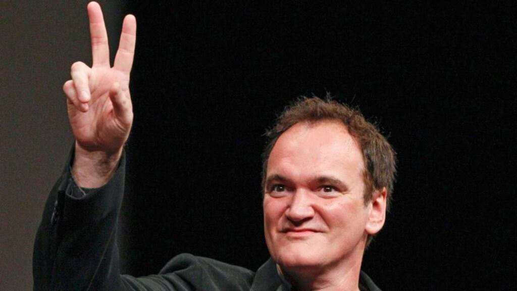 US director Quentin Tarantino gestures after receiving the Prix Lumiere award during a ceremony at the 5th Festival Lumiere in Lyon, France, last October. Photograph: Reuters