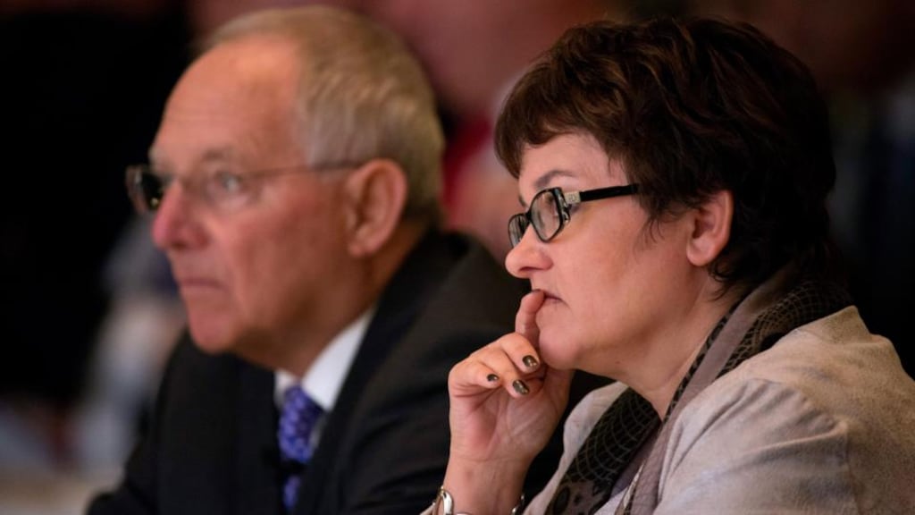 Sabine Lautenschlaeger, executive board member of the ECB. Her comments suggest she is against ECB president Mario Draghi’s push toward expanding the EU stimulus programme. Photograph: Bloomberg