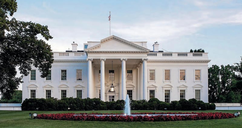 The White House in Washington, DC, designed by James Hoban