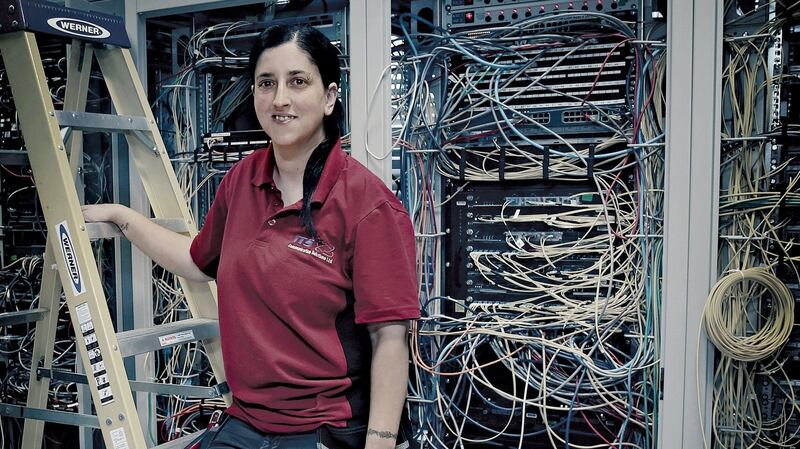 Lena Singh, contracts manager for a network telecommunications company. Detail from photograph by Beta Bajgart for her exhibition A Woman’s Work