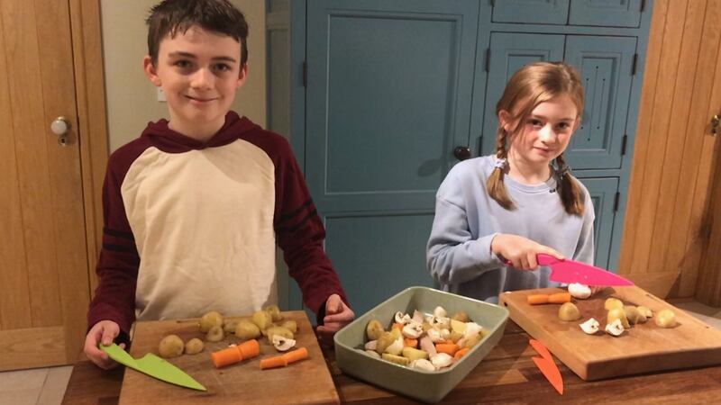 Deirdre Hyland’s children Cian and Alice were inspired to start cooking by a cookery book she bought for them.
