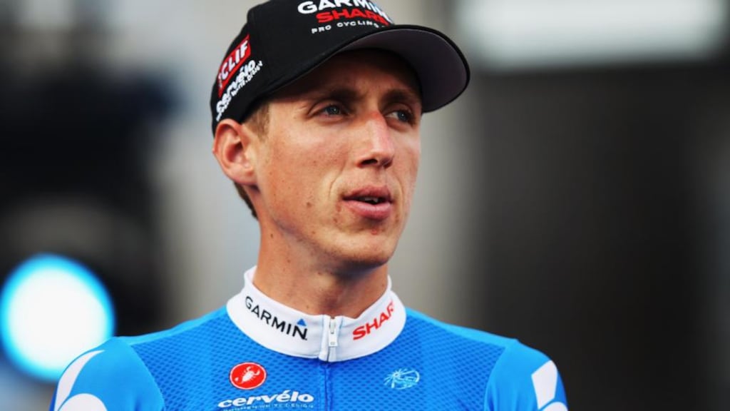 Dan Martin: crashed early in Wednesday’s race and while he was able to return to the peloton, withdrew as a precaution. Photograph: Bryn Lennon/Getty Images