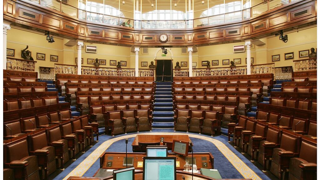 The Dáil chamber. “Dozens of Bills that have been approved in principle by the Dáil are blocked because the Government has refused to issue money messages.” Photograph: Alan Betson