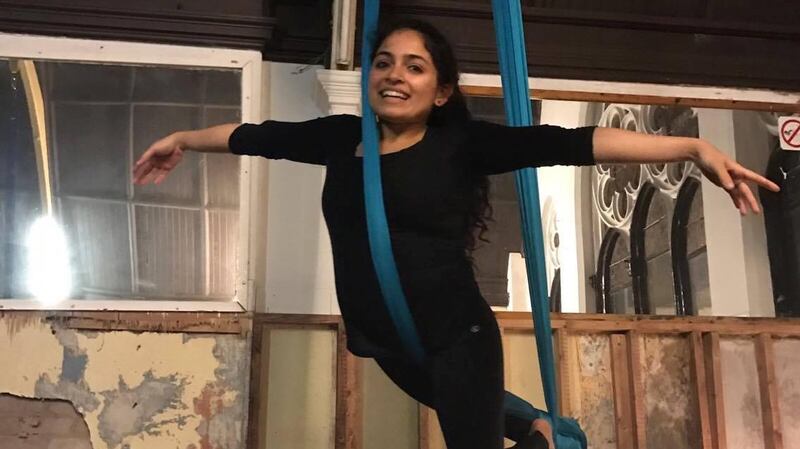 Ria Murphy is an instructor in Aerial Cirque, on Exchequer Street, in Dublin city centre