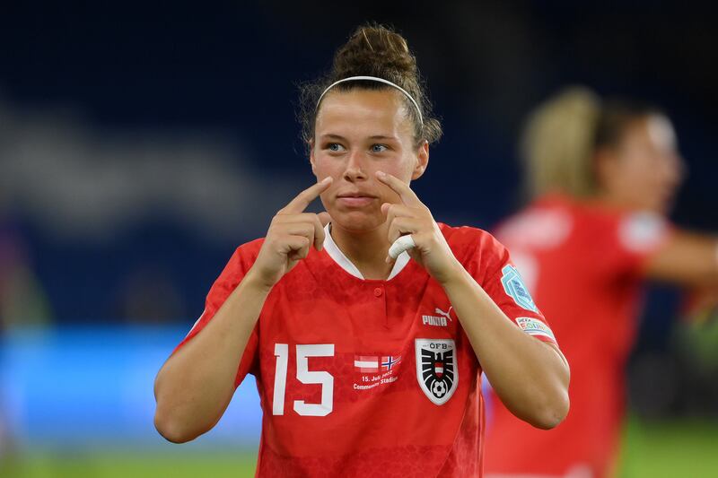 Nicole Billa has scored 43 goals in 82 appearances for Austria. Photograph: Mike Hewitt/Getty Images