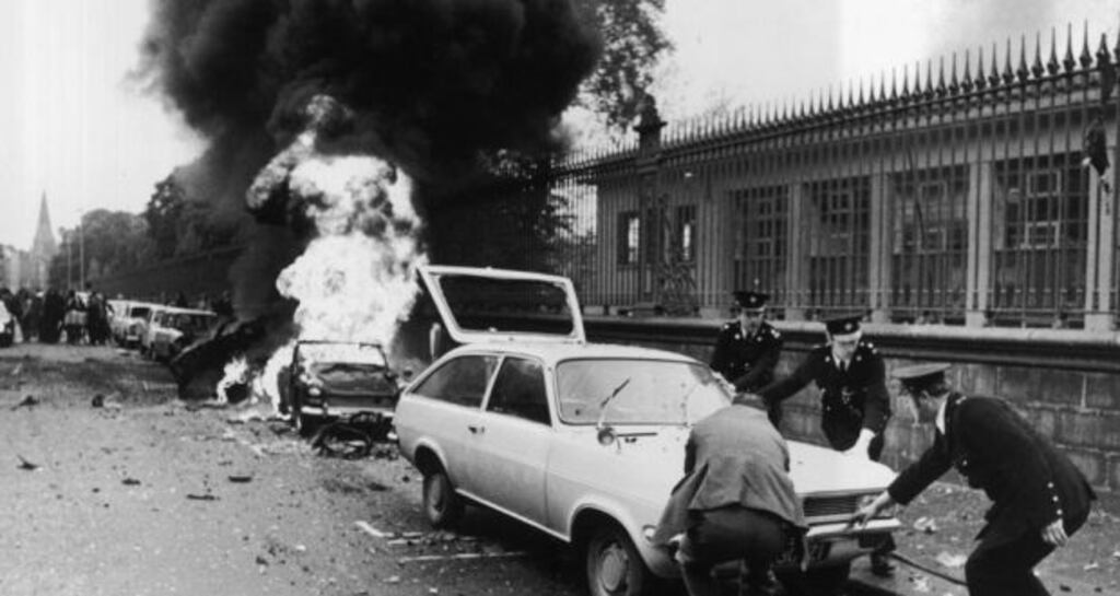 The aftermath of the bombing on South Leinster Street, Dublin, in 1974. Photograph: Pat Langan/The Irish Times