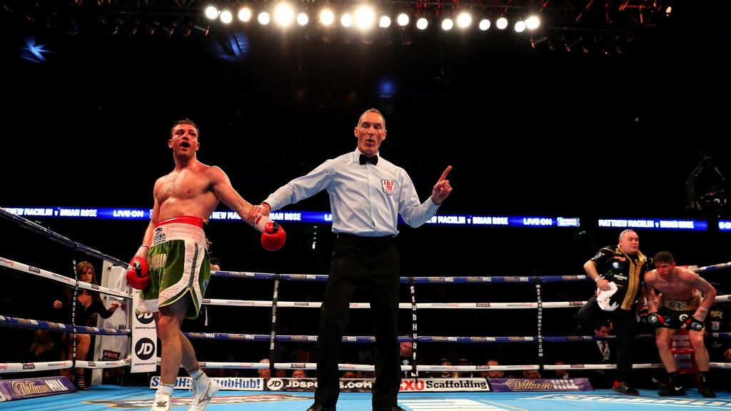 Matthew Macklin fights Brian Rose during the IBF Inter-Continental Middleweight title fight at The O2 Arena last April. Photograph: Richard Heathcote/Getty Images