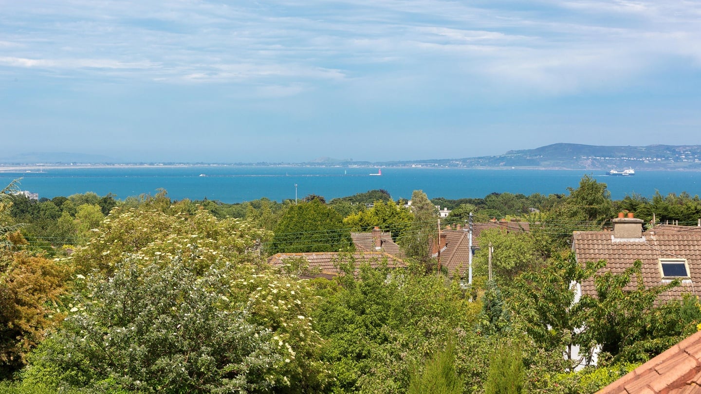 The view of Dublin Bay from 12 Deerpark Road, Mount Merrion