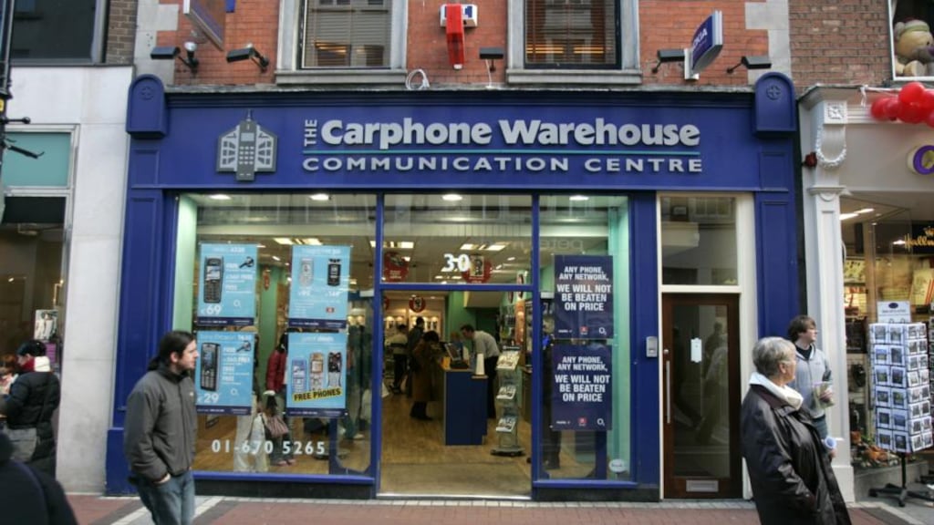 Carphone Warehouse: new data centre to power its own mobile service. Photograph: Dara Mac Dónaill