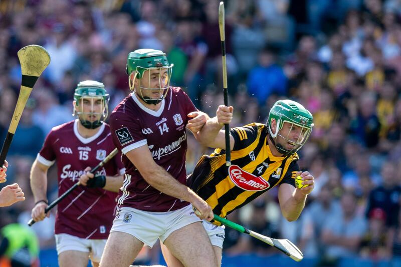 Galway’s Brian Concannon with Tommy Walsh of Kilkenny during last year's Leinster final which Galway lost to a goal in the dying seconds. Photograph: Morgan Treacy/Inpho