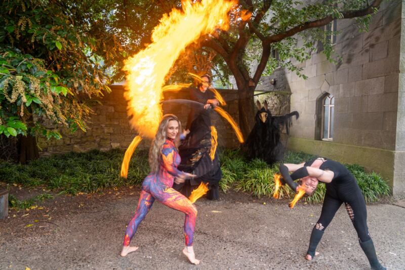 Members of Broken Theatre at the programme launch for Púca 2024, a festival celebrating Ireland as the birthplace of Halloween