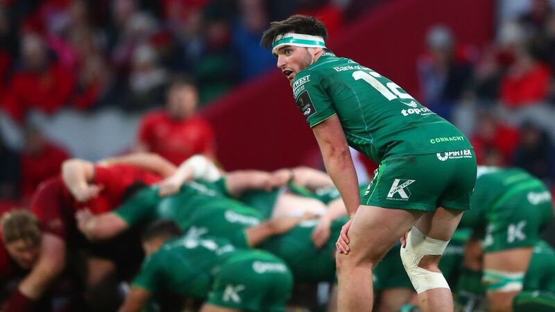 Connacht’s Tom Daly in action at their Pro14 match against Munster at Thomond Park on April 27th, 2019. Photograph: James Crombie/Inpho