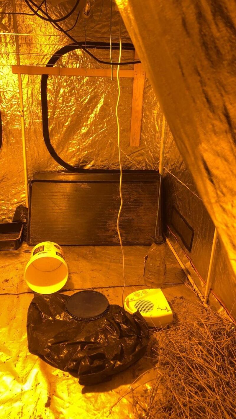 Drug paraphernalia was also seized at the property. Photograph: Garda