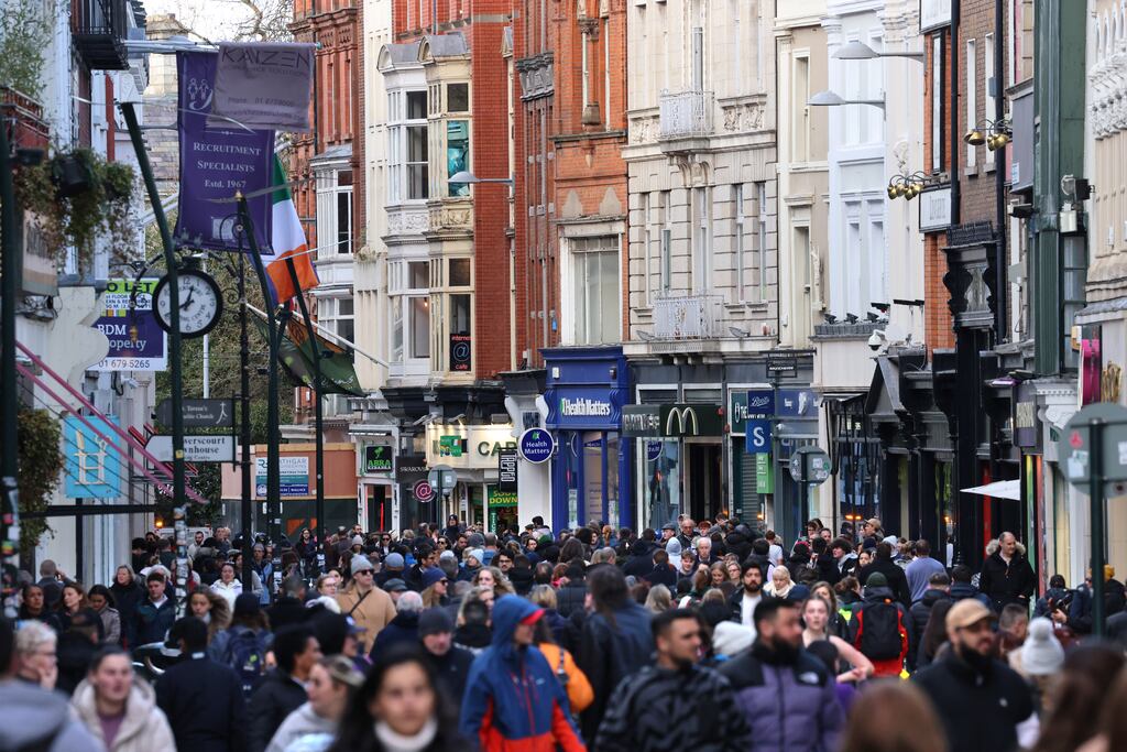 Grafton Street: the chief executive of the business organisation Dublin Town was pleased to note that by September, the footfall situation in Dublin City Centre had improved significantly. Photograph: Dara Mac Dónaill