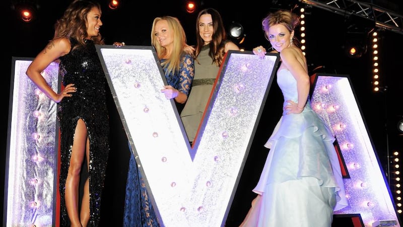 Stage door: Melanie Brown, Emma Bunton, Melanie Chisholm and Geri Halliwell after a Viva Forever! gala performance last December. Photograph: by Dave M Benett/Getty Images