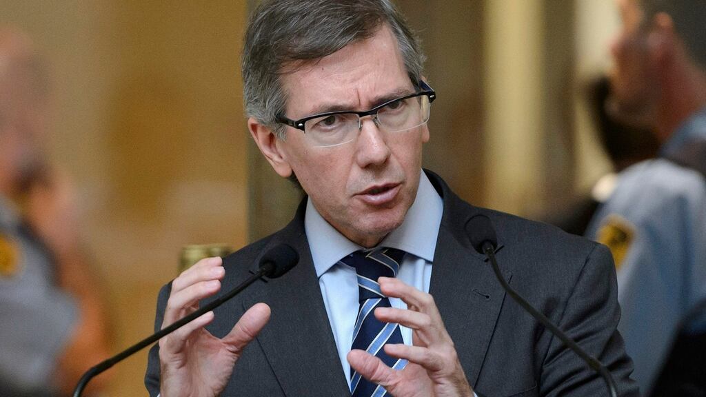 Bernardino Leon, UN Special Representative and Head of the United Nations Support Mission in Libya (UNSMIL), speaking at a press conference at UN’s European headquarters, in Geneva, Switzerland. Leon, on late 8th October 2015. Photograph: Martial Trezzini/EPA