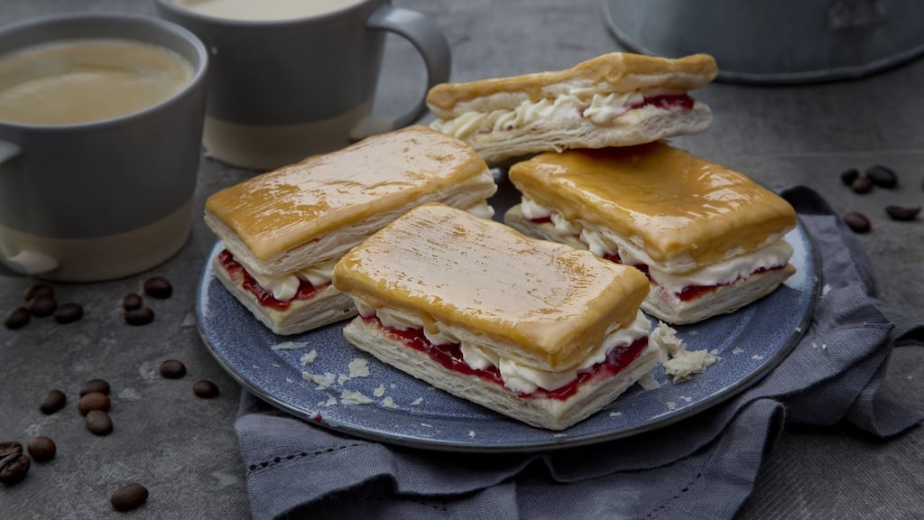 Coffee slices: it’s okay to lick your fingers. Photograph: Harry Weir