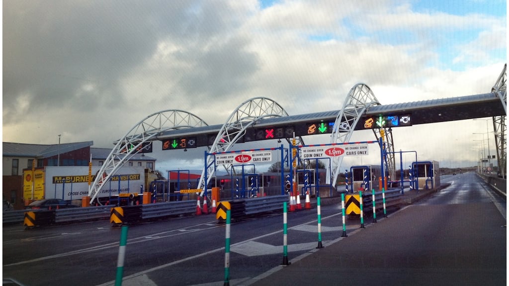Tolls on the M7 motorway. Photograph: Bryan O’Brien