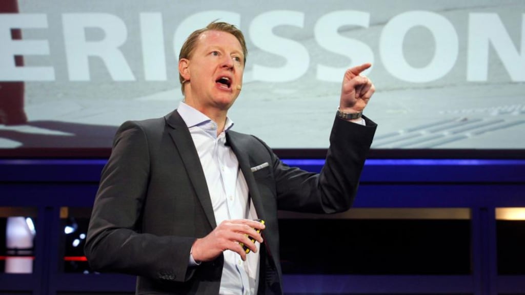 Ericsson CEO Hans Vestberg during a news conference at Mobile World Congress at Barcelona. Microsoft is said to be considering Vestberg as a possible successor to outgoing CEO Steve Ballmer. Photograph: Albert Gea/Files/Reuters