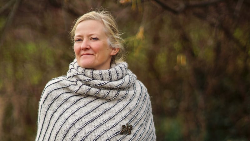 Helle Helsner with one of her blankets. Photograph: Jakub Walutek