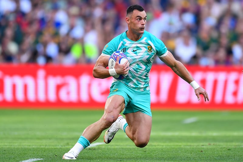 Jesse Kriel of South Africa in action during the Rugby World Cup match between the Springboks and Scotland at Stade Vélodrome in Marseille on September 10th. Photograph: Franco Arland/Quality Sport Images/Getty Images