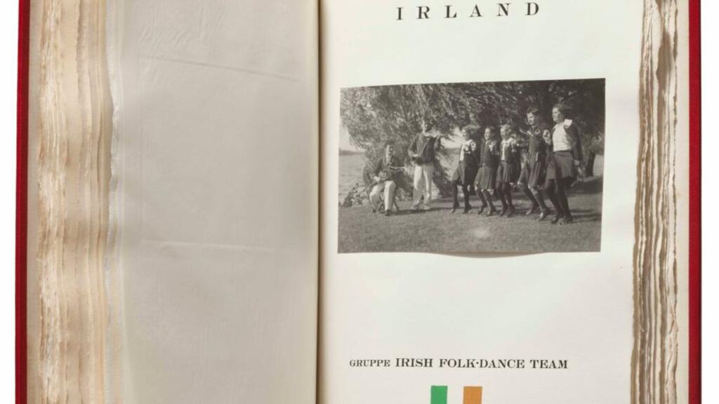 The souvenir album, which is owned by the family of Rudolf Hess, who was deputy führer to Adolf Hitler