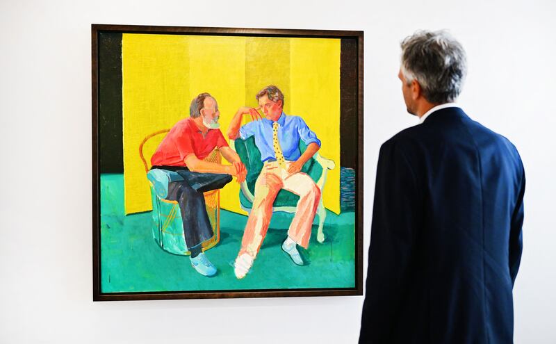 'The Conversation' by David Hockney. Photograph: Frederic J Brown/AFP via Getty Images