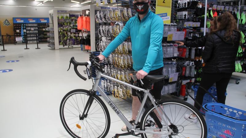 Reese Doyle from Ballyfermot poses with his new bike. Photograph: Ronan McGreevy