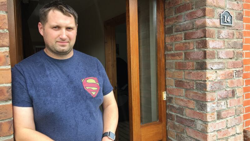 Gareth Kennedy: “We’ve no heat because the water went over the oil burner”. Photograph: Freya McClements