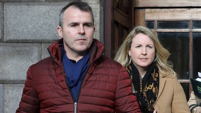 David and Martina Walsh, parents of Faye Walsh, of Letterfrack, Co. Galway, pictured at the Four Courts. Photograph: Collins Courts