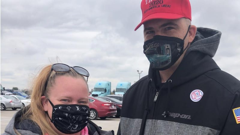 Britney and Eric Zacharias say this is the first time they voted in an election and they voted for Trump – ‘everything he’s done has been positive for our life’, says Britney.