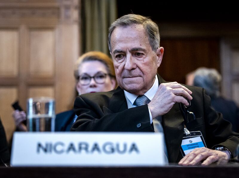 Nicaraguan ambassador to the Netherlands Carlos Jose Arguello Gomez attends the International Court of Justice's ruling. Photograph: Remko De Waal/Getty Images